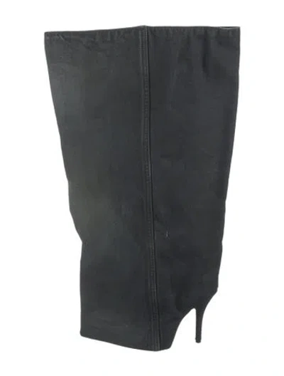 Pre-owned Balenciaga Denim Boots In Green