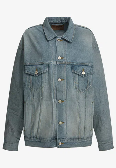 BALENCIAGA DENIM BUTTONED JACKET