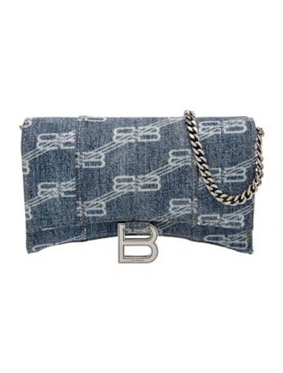 Pre-owned Balenciaga Denim Clutch In Blue