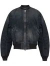 Balenciaga Zip-fastening Bomber Jacket In Blue