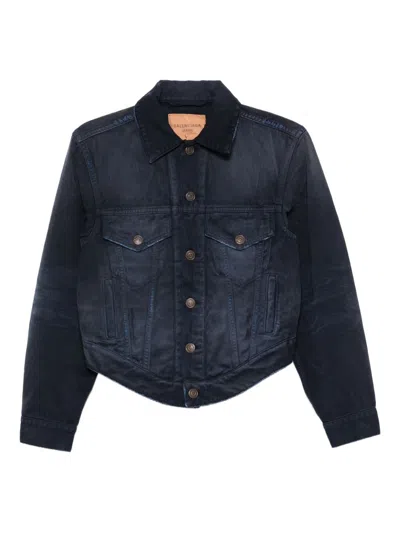 Balenciaga Denim Cotton Jacket In Black