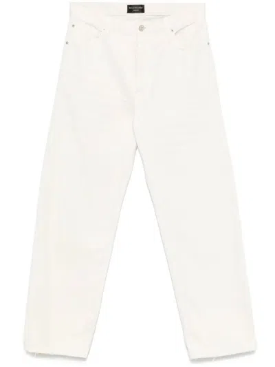 Balenciaga Denim Cotton Jeans In White