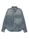 Balenciaga Oversized Shirt In Blue