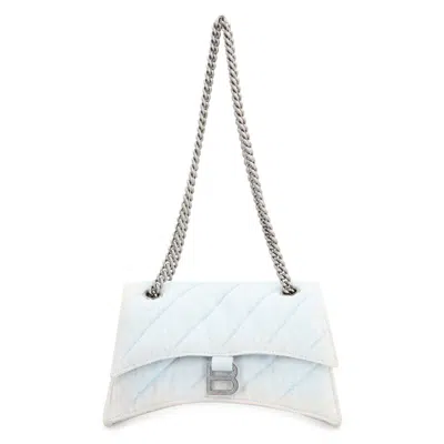 Balenciaga Denim Crush S Shoulder Bag