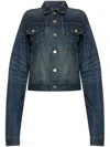 Balenciaga Fitted Denim Jacket Chest Pockets In Blue
