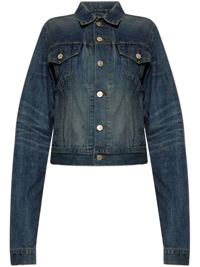BALENCIAGA DENIM FITTED JACKET