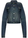 Balenciaga Fitted Denim Jacket Chest Pockets In Blue