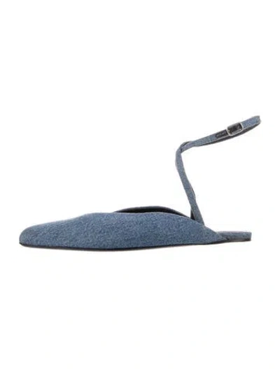 Pre-owned Balenciaga Denim Flats In Blue