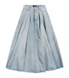 Balenciaga Maxi Skirt With Innovative Design And Five-pocket Style In Blue