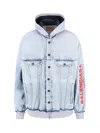 Balenciaga Cut-up Sweatshirt Jacket In Blue