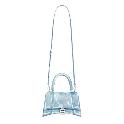 Pre-owned Balenciaga Denim Hourglass Small Handbag 'indigo' | Blue | Women's Size Onesize