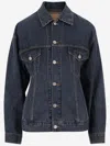 Balenciaga Collared Button-up Denim Jacket In Denim