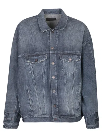 BALENCIAGA BALENCIAGA BLUE COTTON DENIM JACKET