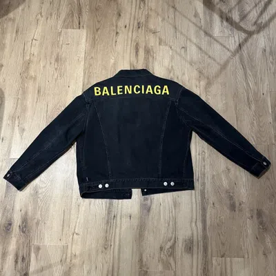 Pre-owned Balenciaga Denim Jacket In Black