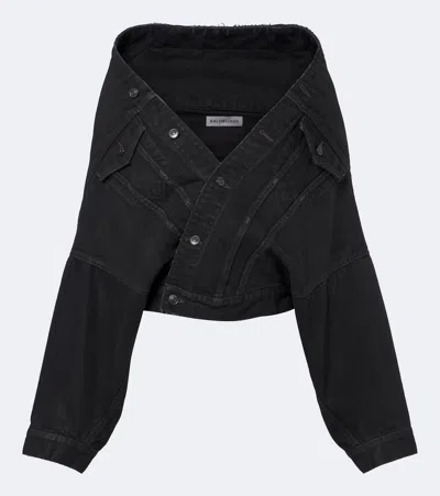 Balenciaga Denim Jacket In Black