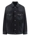 Balenciaga Political Campaign-logo Oversized Denim Jacket In Black