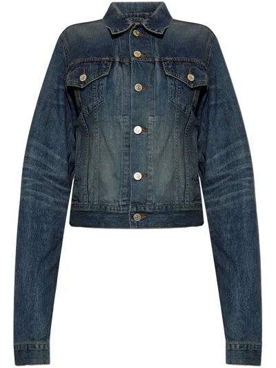 Balenciaga Denim Jacket Woman In Multicolor