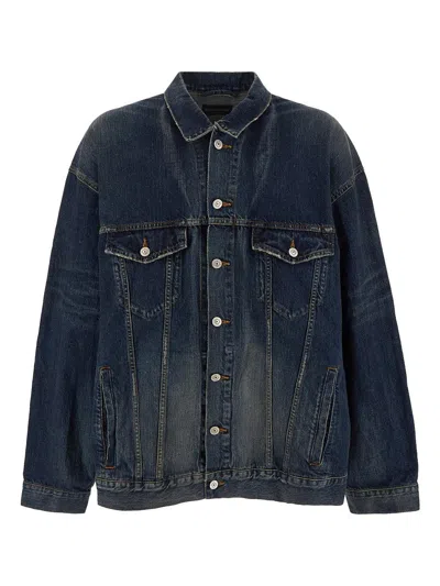 Balenciaga Denim Jacket In Blue