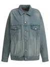 Balenciaga Collared Regular Jacket Long Sleeves Pockets In Blue
