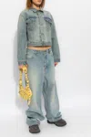 Balenciaga Faded Denim Jacket In Blue