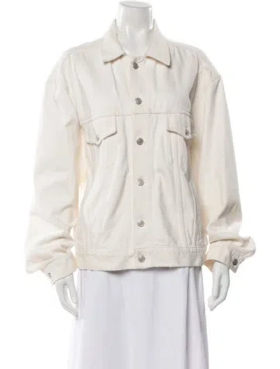 Pre-owned Balenciaga Denim Jacket In White