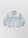 Balenciaga Men Sticker Dneim Jacket In Multi