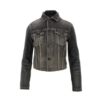 BALENCIAGA DENIM JACKET WITH LACED BACK
