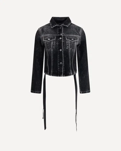 BALENCIAGA DENIM JACKET WITH RIBBON
