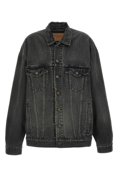 BALENCIAGA BALENCIAGA DENIM JACKET WITH USED EFFECT