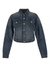 Balenciaga Fitted Denim Jacket Chest Pockets In Blue