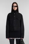 Balenciaga Denim Jacket With Chest And Lateral Pockets In Black