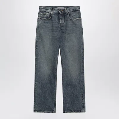 Balenciaga Straight-leg Distressed Jeans In Blue