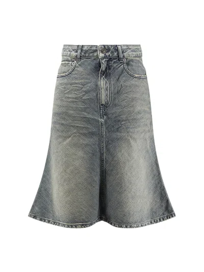BALENCIAGA DENIM MIDI SKIRT