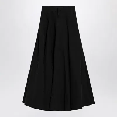 Balenciaga Godet Denim Skirt In Black