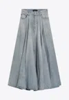 Balenciaga Maxi Skirt With Innovative Design And Five-pocket Style In Blue