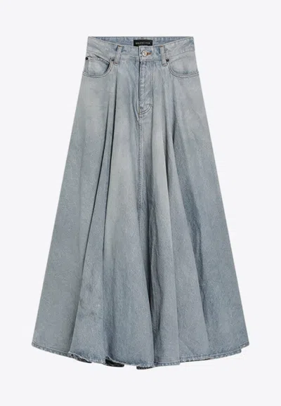 BALENCIAGA DENIM MIDI SKIRT