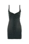 Balenciaga Fitted Sleeveless Mini Dress With Scoop Neckline In Blue