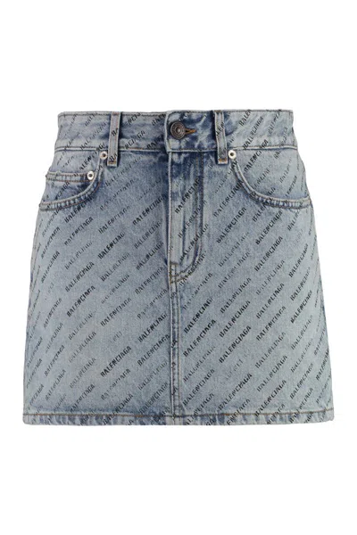BALENCIAGA BALENCIAGA DENIM MINI SKIRT