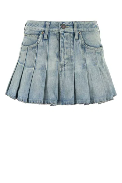 BALENCIAGA BALENCIAGA DENIM MINI SKIRT