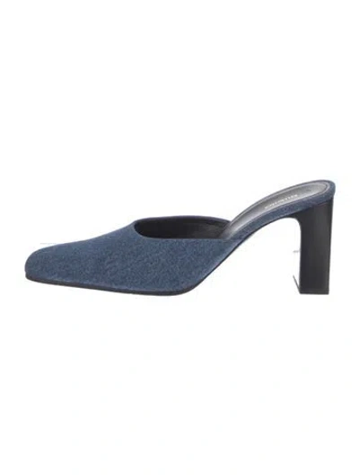 Pre-owned Balenciaga Denim Mules In Blue