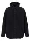 Balenciaga Men's Shirt-style Parka In Black