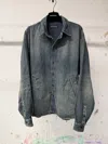 Balenciaga Denim Overshirt In Blue