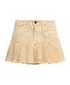 Balenciaga Women Beige Denim Mini Skirt In Neutral