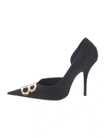 Pre-owned Balenciaga Denim Pumps In Black