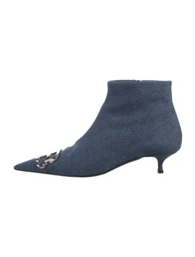 Pre-owned Balenciaga Denim Pumps In Blue