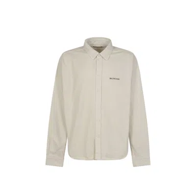Balenciaga Denim Shirt In White