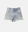 Balenciaga Denim Shorts In Blue