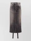 Balenciaga Women Denim Skirt With Laces Interwining