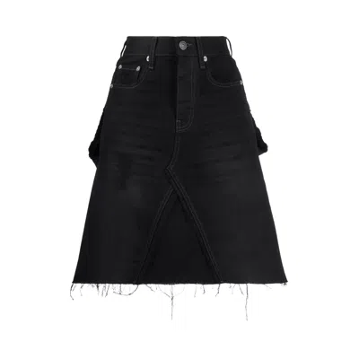 Pre-owned Balenciaga Denim Skirt 'matte Black' | Women's Size 34
