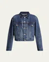 Balenciaga Denim Small Fit Jacket In Blue